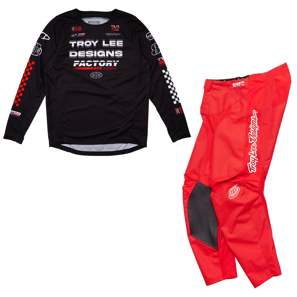 Troy Lee Designs Spring 2025 MX Combo Kit GP PRO Youth Factory Black Red